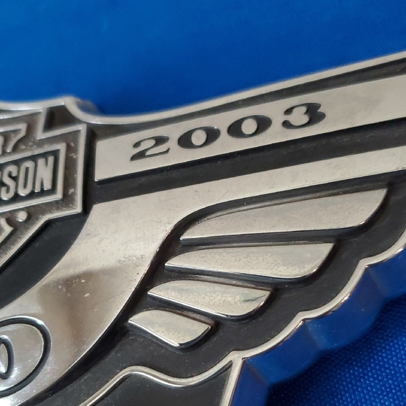 2003 OEM Harley-Davidson Ford F-150 Supercharged Silver 100th Emblem Badge - Picture 5 of 9